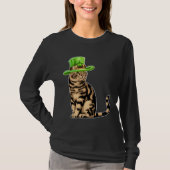 Cute Cat Saint Patrick Day  Happy St Kitten Day Tシャツ (正面)