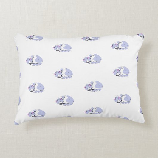 Cute Cat Shaped Pillow アクセントクッション (正面)