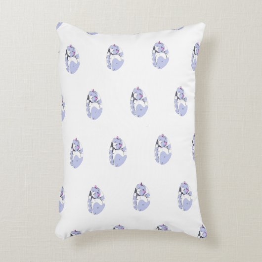 Cute Cat Shaped Pillow アクセントクッション (正面(垂直))