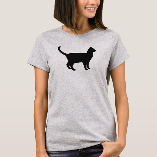 Cute Cat Silhouette Tシャツ (正面)