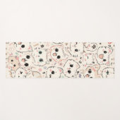 Cute Cat simple pet kitten Pattern Party ヨガマット (正面(横))