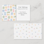 Cute Cat Sitting 名刺 (正面/裏面)