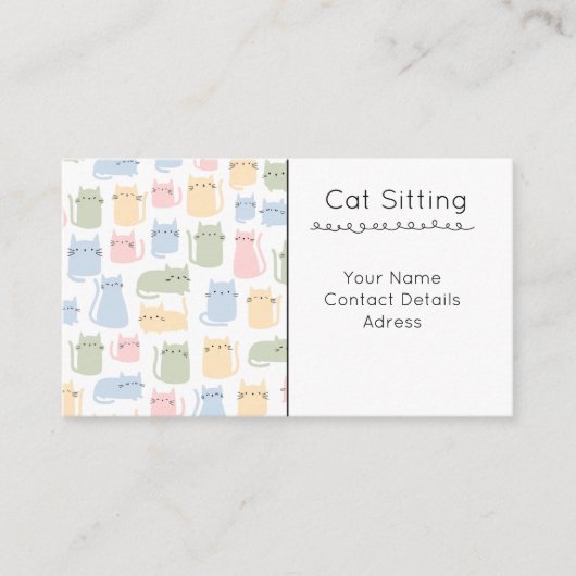 Cute Cat Sitting 名刺 (正面)