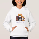 Cute Cat Sitting Happy Hoodie (正面)