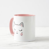 Cute Cat Sleeping Face Coffee Mug マグカップ (正面左)