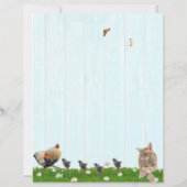 Cute Cat Stationery - Added chickens on Back (裏面)