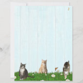 Cute Cat Stationery - Added chickens on Back (正面)