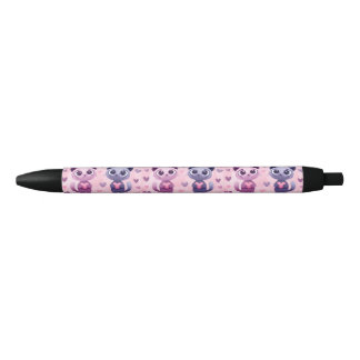 Cute Cat Stationery Kawaii Cat Design Adorable  黒ボールペン
