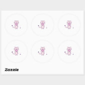 Cute Cat Sticker – Aesthetic Pet Lover Design ラウンドシール (シート)