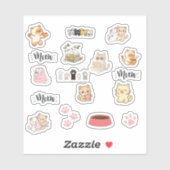 Cute Cat Sticker Sheet シール (シート)