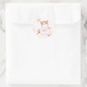Cute cat stickers  ラウンドシール (バッグ)