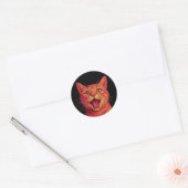 Cute cat stickers. ラウンドシール (封筒)