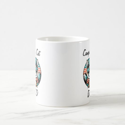  Cute Cat Sunglasses Personalize コーヒーマグカップ (中央)