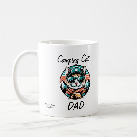  Cute Cat Sunglasses Personalize コーヒーマグカップ (左)