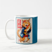 Cute Cat Sushi Japanese Food Anime Graphic Tees Me コーヒーマグカップ (左)