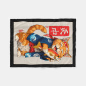 Cute Cat Sushi Japanese Food Anime Graphic Tees Me フリースブランケット (正面(横))