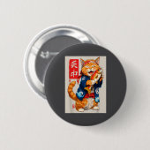 Cute Cat Sushi Japanese Food Anime Graphic Tees Me 缶バッジ (正面&裏面)