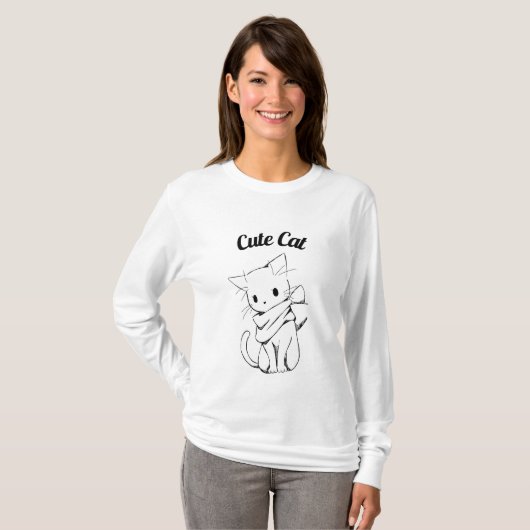 Cute Cat  Tシャツ (正面フル)