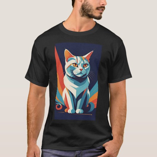 Cute cat T-shirt design  Tシャツ (正面)