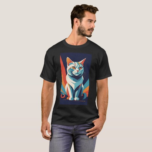 Cute cat T-shirt design  Tシャツ (正面フル)