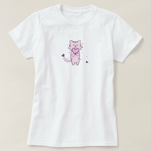 Cute Cat T-Shirt – Gift for Cat Lovers Tシャツ (デザイン正面)