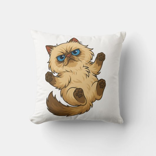 Cute Cat Throw Pillow クッション (正面)