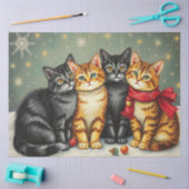 Cute Cat Tissue Paper 薄葉紙 (クラフト)