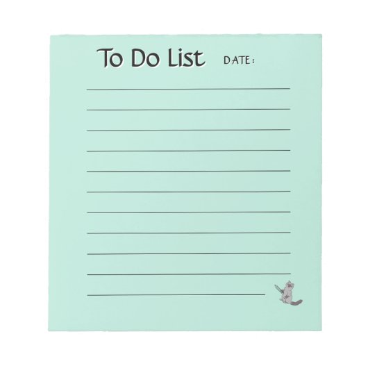 Cute Cat To-Do List Notepad ノートパッド (正面)