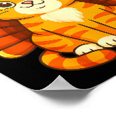 Cute Cat Turkey Funny Thanksgiving For Men Women K ポスター (角)