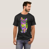 Cute Cat Wearing Carnival Mask Mardi Gras Cat Tシャツ (正面フル)