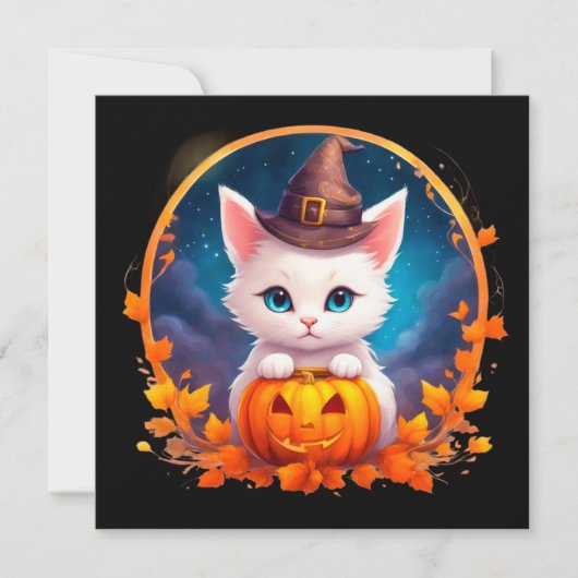 Cute Cat Witch Pumpkin (正面)