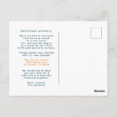 Cute Cat with Boxesファミリー引っ越しました発表 ポストカード (裏面)