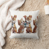 Cute cat with dog クッション (ブランケット)