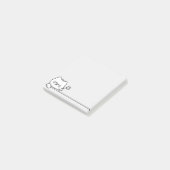 Cute Cat with Flower ポストイット (アングル)