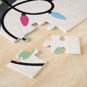 Cute cat with lights and tree-topper Christmas ジグソーパズル (側面)