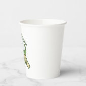  Cute cat with matcha drink 紙コップ (左)