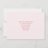 Cute Cat with Red Love Hearts サンキューカード (裏面)