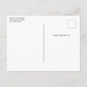 Cute Cat with Red Love Hearts Birthday インビテーションポストカード (裏面)