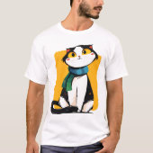 Cute Cat with Scarf Tシャツ (正面)