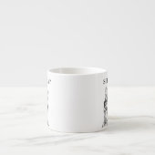 Cute cat with serious spectacles custom エスプレッソカップ (正面)