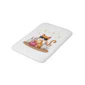 Cute Cat With Sunglasses Cat Playing Bowling For m バスマット (アングル)