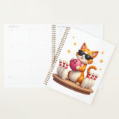 Cute Cat With Sunglasses Cat Playing Bowling For m プランナー手帳 (ディスプレー)