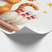 Cute Cat With Sunglasses Cat Playing Bowling For m ラッピングペーパー (角)