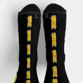 Cute Cat With Whisker Warmth Minimalist Design ソックス (上部)