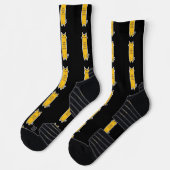 Cute Cat With Whisker Warmth Minimalist Design ソックス (左)