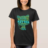 Cute cat word or kitten word cloud tシャツ (正面)