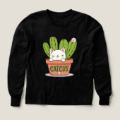 Cute Catcus Kawaii Cactus Cat Illustration (デザイン正面)