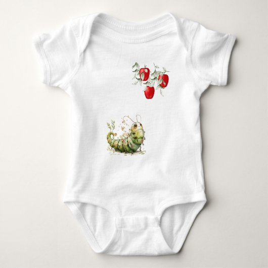 Cute Caterpillar ベビーボディスーツ (正面)