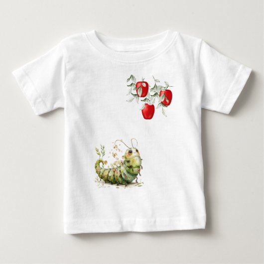 Cute Caterpillar ベビーTシャツ (正面)
