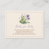 Cute Caterpillar Baby Shower Books For Baby エンクロージャーカード (正面)